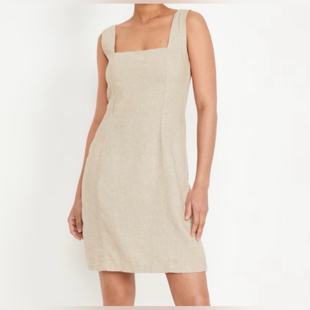 Old Navy Beige Sleeveless Mini Dress